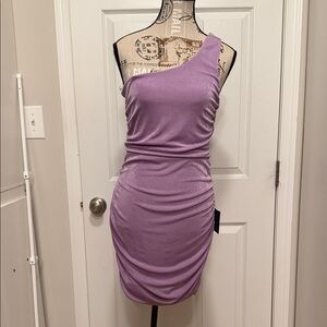LULUS BODYCON DRESS LARGE NWT LILAC